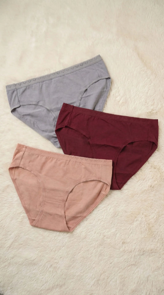Multy Pack Of Three Full Brief Panties
